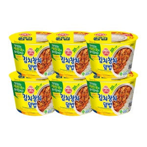 오뚜기 컵밥 김치참치덮밥+즉석 계란국 315g, 6개