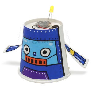 LED 움직이는 로봇 만들기(5인 세트) 초등 교과서 6학년 2학기 전기의이용 과학키트 만들기