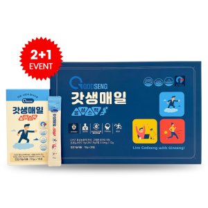 [2+1] 갓생 매일홍삼스틱 국내산 6년근 발효홍삼 건강기능식품 10g x 30포