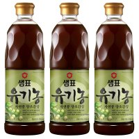 샘표 유기농 자연콩간장 양조간장 프리미엄 간장 진간장 860ml x 3