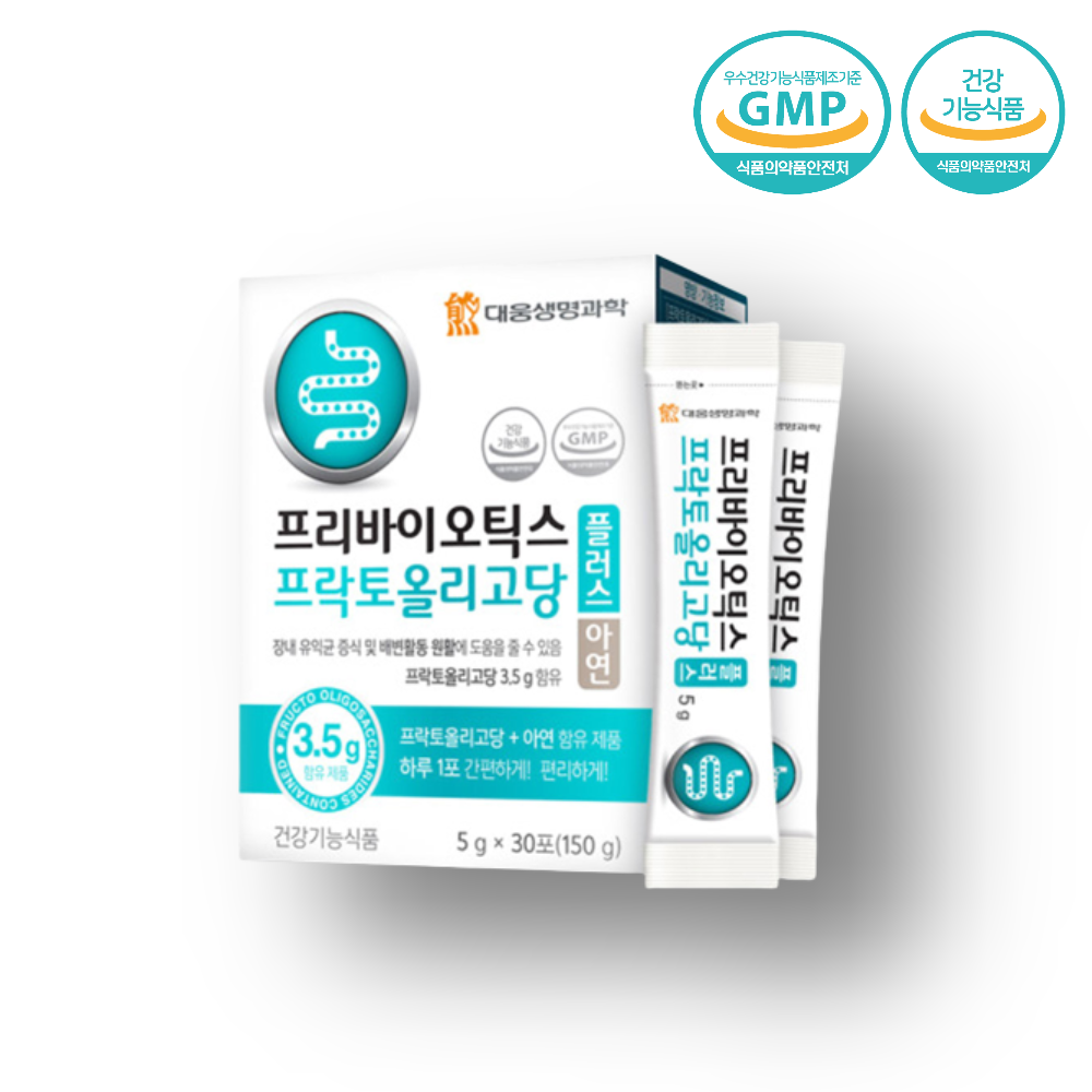 프락토올리고당 유산균 <b>스틱</b> <b>장건강</b> 도움 <b>프리바이오틱스</b> 아연 산화아연 초유단백 분말 30포