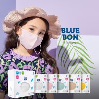 블루본 아이노우 코지업 스트랩 일체형 컬러 새부리형 소형 어린이 마스크 10매