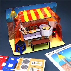 파스텔클레이 미니어처 엄마표 집콕 가을 겨울 만들기 놀이 DIY 키트 재료 3호 포장마차