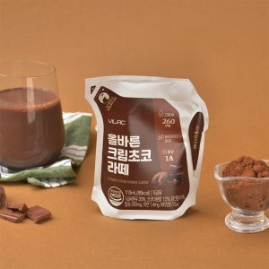 [비락] 올바른 크림초코 라떼 우유 110ml 18팩