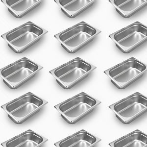 스텐밧드 직사각보관용기 1/9 2인치 하부