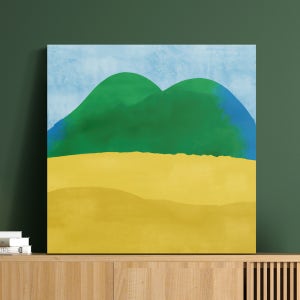 위모던 일러스트 추상화 풍경 그림 제주의 아침