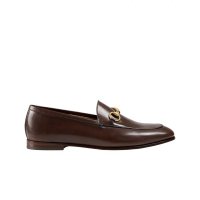 여성용 구찌 나이키 조던 정품 레더 로퍼 다크 브라운 레더 여성용 Gucci Jordaan Leather Loafer Dark Brown Leather