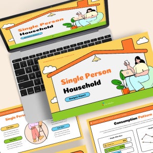 1인 가구 분석 보고서 파워포인트 PPT 템플릿 (싱글, 미혼, 비혼, 자취, 1인가구, 독립, 학생, 혼자)