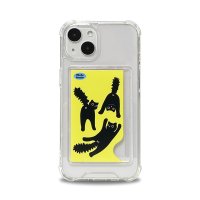 똥꼬냥이 card poket Phone case (Yellow) [오하호 스튜디오]