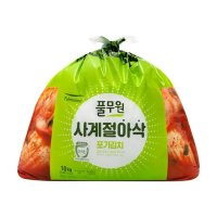 풀무원 가족 반찬 사계절 아삭 포기김치 (10kg) 가정용 식당용 엄마손맛 시원 깔끔 여행 캠핑 1세트