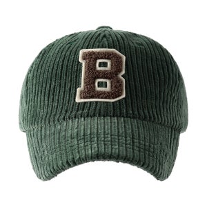 B로고 겨울 골덴 볼캡 국내제작 코듀로이 남녀공용 야구 모자
