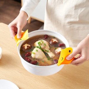 오리냄비집게 실리콘 손잡이 흡착형 실리콘클립 귀여운 주방장갑 내열차단 오븐잡이