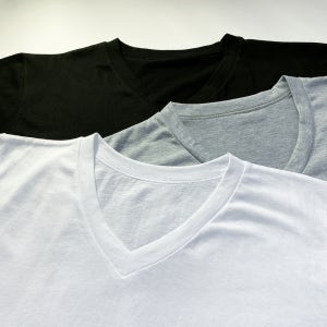 흰색면티 무지브이넥반팔 남자V넥티셔츠 3XL XXXL