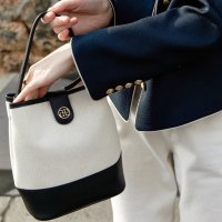 [2차 예약배송 9/14] town bag (bucket shoulder) - herringbone ivory