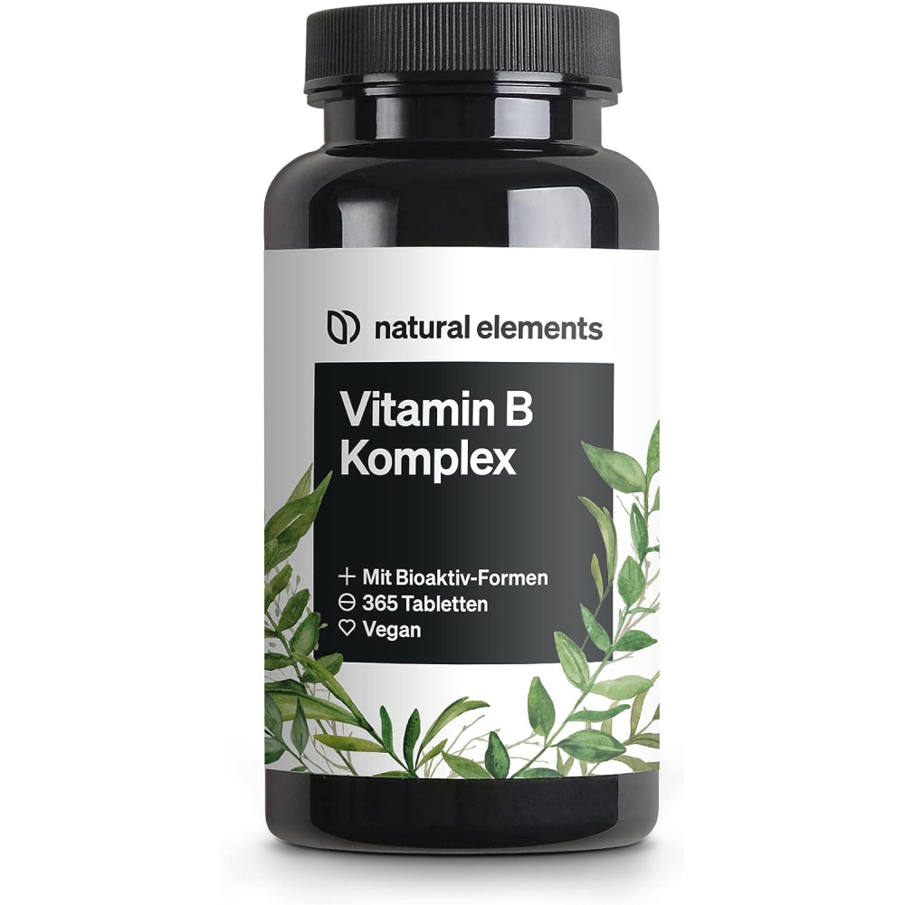 네추럴엘리먼츠 <b>비타민</b>B 콤플렉스 365정 고용량 비건 B1 B2 B3 B5 B12 비오틴