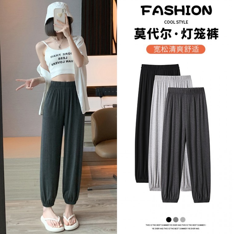 얇은 낙하 모기 레그 여름 <b>방지</b> 여성팬츠 여자바지 와이드 2023 스포츠 여성용 모달 팬츠