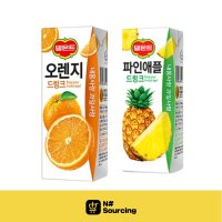 델몬트 드링크팩 오렌지 + 파인애플 과일주스 190ml 각24팩