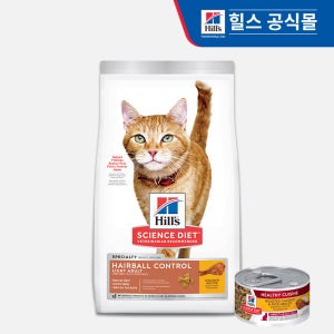 힐스 캣 고양이사료 어덜트 헤어볼 컨트롤 라이트 3.2kg+힐스 어덜트 스튜 79g