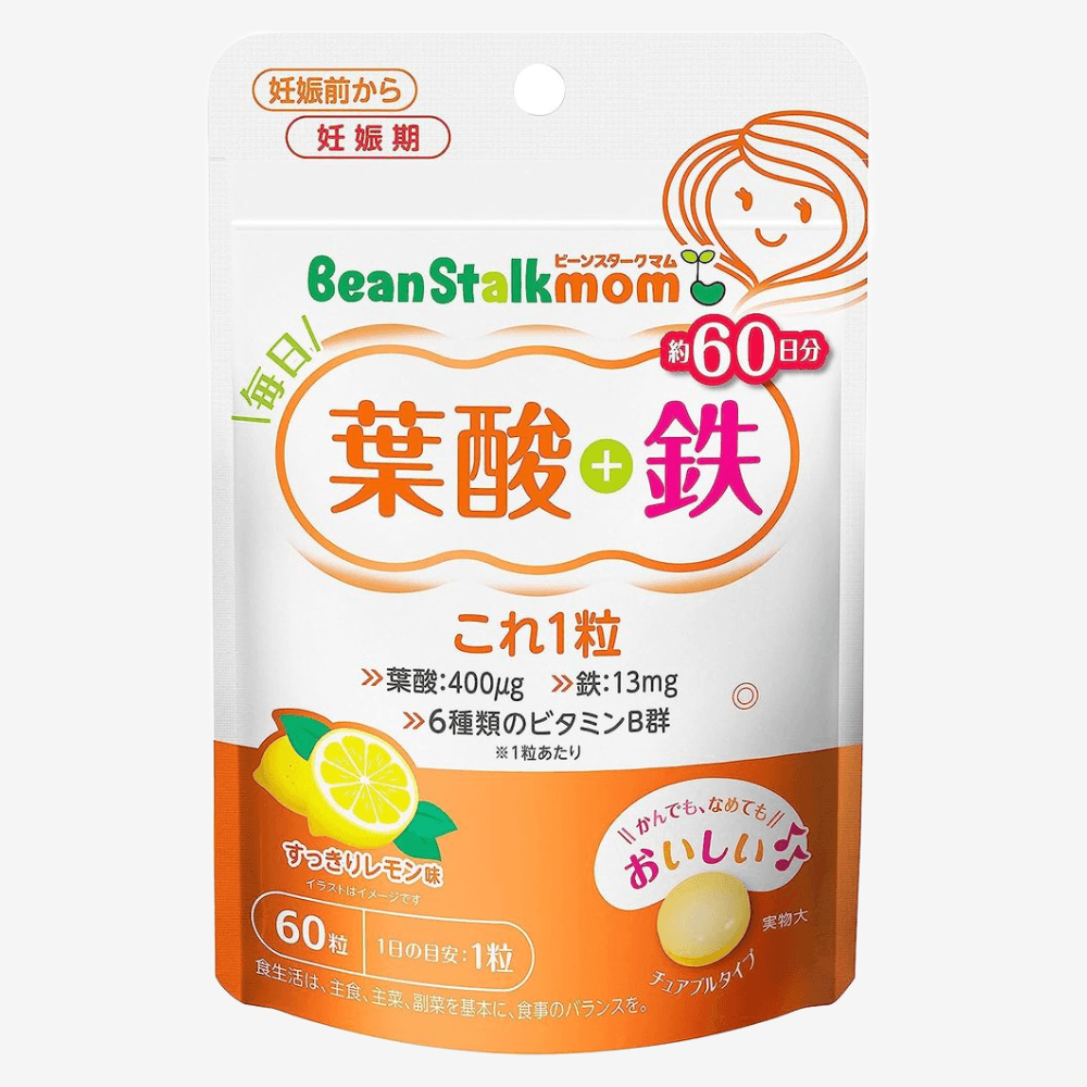 일본영양제 빈스톡맘 매일 <b>엽산</b> 철 60정 철분 <b>엽산</b> 일본건강식품