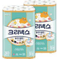 크리넥스 카카오프렌즈 3겹 화장지 30m x 60롤 천연펄프 대용량 화장지