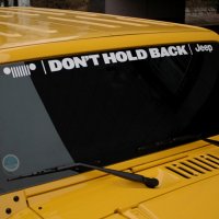 자동차스티커 데칼 JEEP 랭글러 캠핑 - 앞유리 DON’T HOLD BACK 흰색