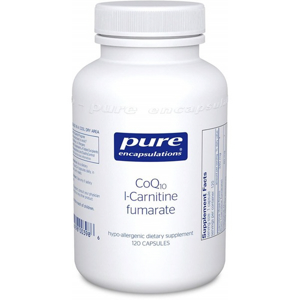 퓨어인캡슐레이션 코큐텐 <b>CoQ10</b> L <b>카르니틴</b> 120mg 120캡슐