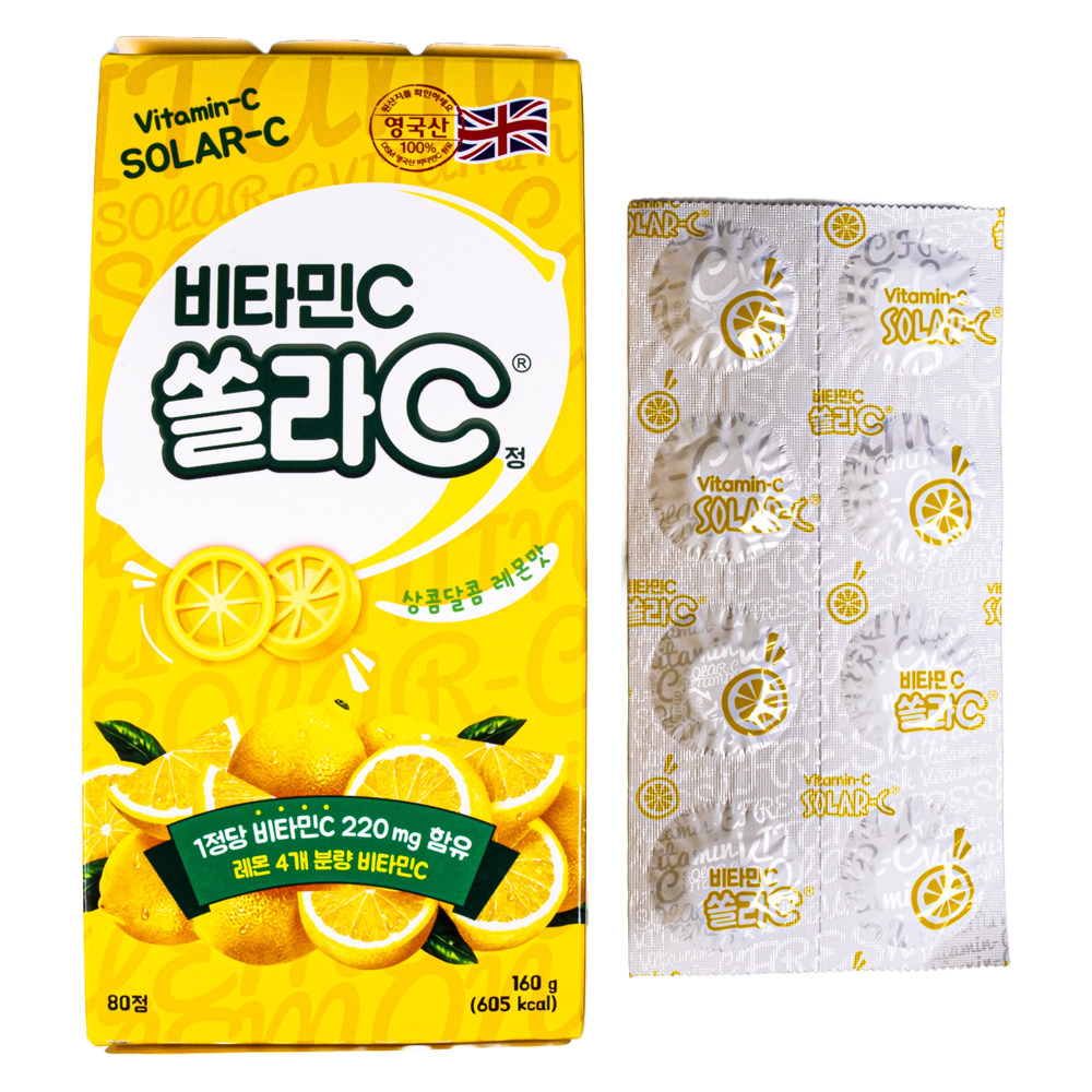 고려은단 비타민씨 쏠라씨 레몬맛 80정 고려은단 쏠라C