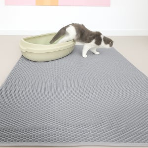 두두펫 포켓형 고양이 모래매트 화장실 사막화방지 그레이 대형 60x90cm
