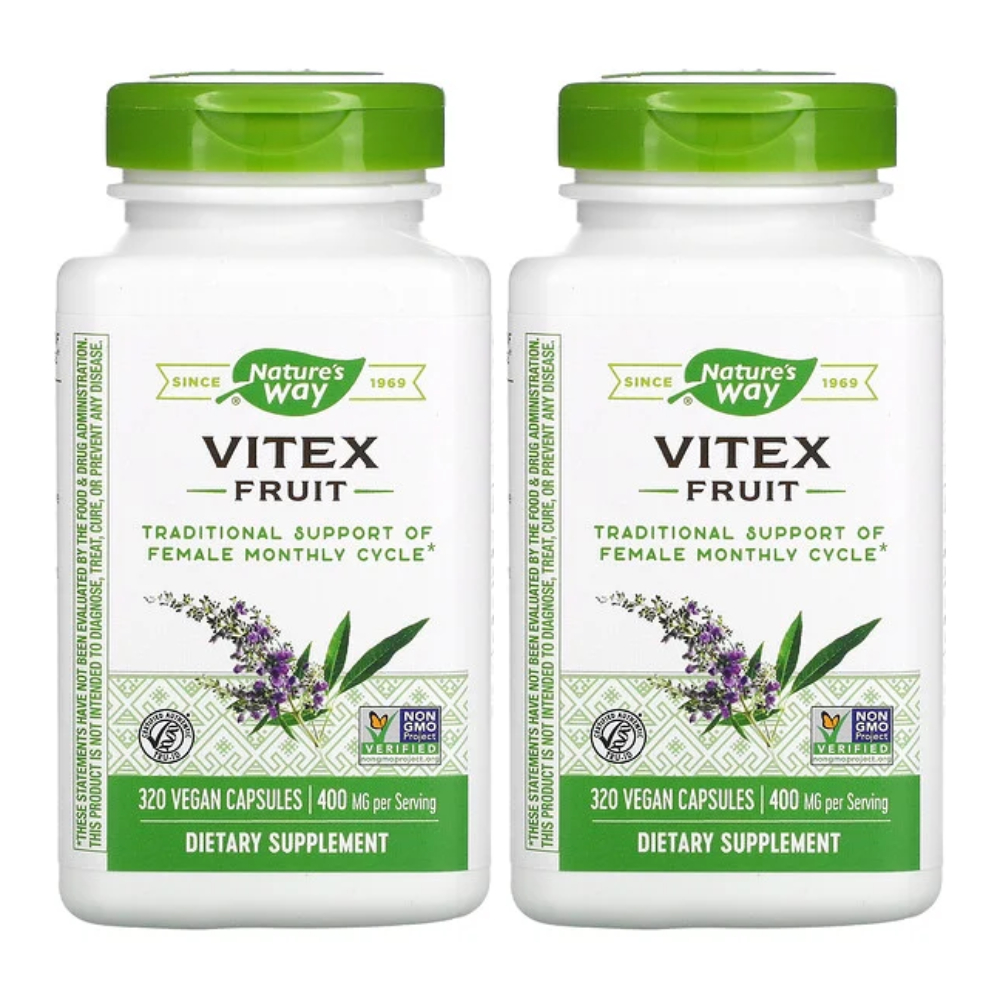 2개 세트 <b>네이쳐스웨이</b> 바이텍스 열매 400mg 320캡슐 <b>호르몬</b> 균형 <b>여성</b> 약초