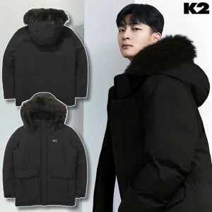 K2 역시즌패딩 임페리움다운 라쿤털 트리밍 남성 야상패딩