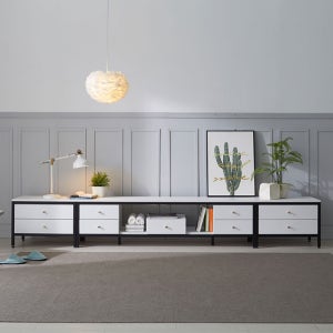 워딘 거실장 2단 TV장 수납서랍장 티비다이 선반수납장 3000