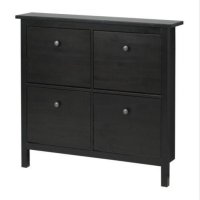 이케아 HEMNES 4칸 신발장 107x101 블랙브라운 401.612.08