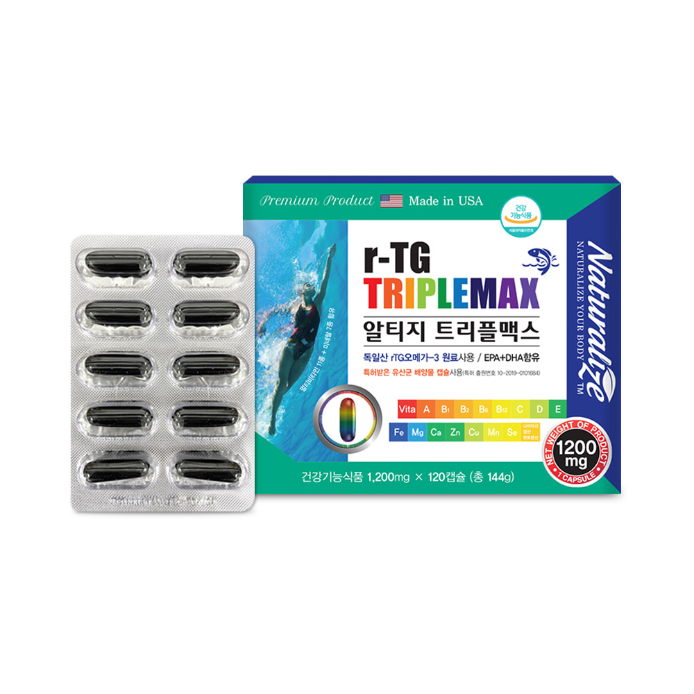 프리미엄 초임계 알티지 RTG 오메가3 멀티비타민 미네랄 120캡슐