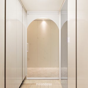 문다소몰 그랑지 슬라이딩 아치 디자인 현관 중문