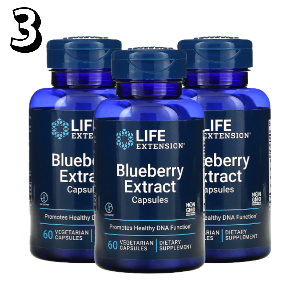 라이프익스텐션 프테로스틸벤 <b>블루베리 추출물</b> 60캡슐 3개 안토시아닌