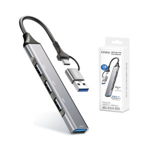 코시 멀티 허브 USB 4포트 C타입 A타입 듀얼 젠더 데이터전송 확장 분배기 UH4094