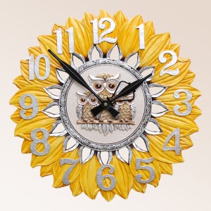 돈들어오는 거실 벽시계 무소음 해바라기 부엉이 특대 시계