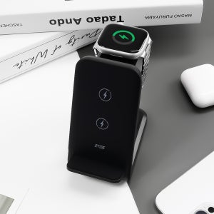 지토스 3in1 무선충전기 듀얼코일 z플립 애플 갤럭시 워치충전 호환 올인원 15W