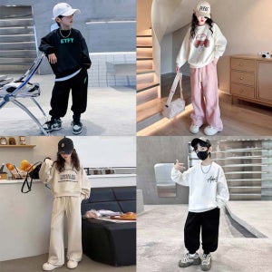 주니어 키즈상하복 아동 초등학생 옷 남아 여아 어린이집 등원룩 맨투맨세트