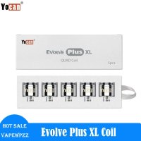 Yocan Evolve Plus XL 교체용 코일 쿼드 쿼츠 세라믹 도넛 Xtal 디스크 코어 팩당 5 개