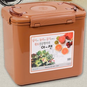 이젠 황토 진공 항아리 사각형 누름독 김치통 17L, 1개