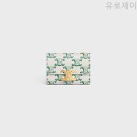 셀린느 여성 컴팩트 트라이엄프 이동식 지갑 트라이엄프 캔버스 10I652DS330GR