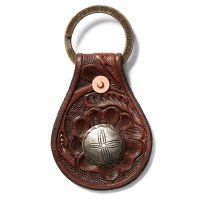 폴로 더블알엘 키링 RRL TOOLED LEATHER CONCHO KEY FOB