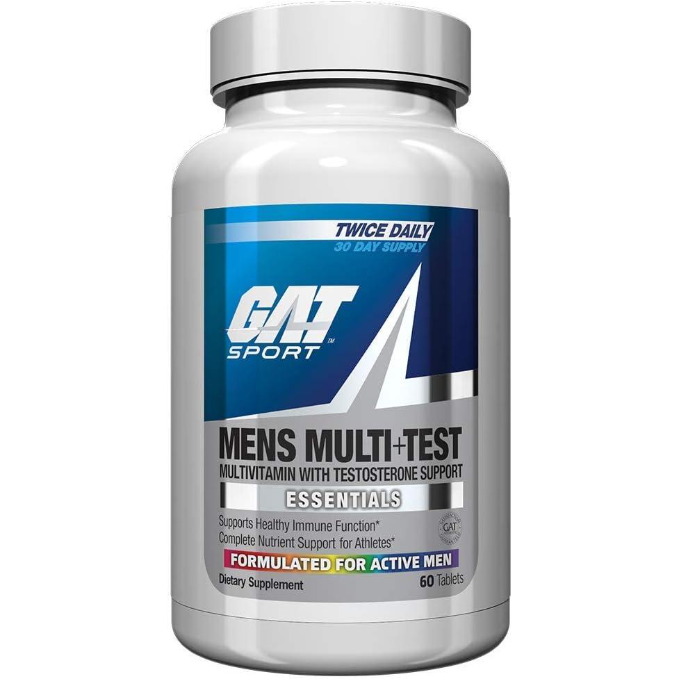 <b>GAT</b> Sport Men’s Multivitamin + Test 남성종합비타민 칼슘 마그네슘 <b>셀레늄</b> 아연 라이코펜 루테인 60정