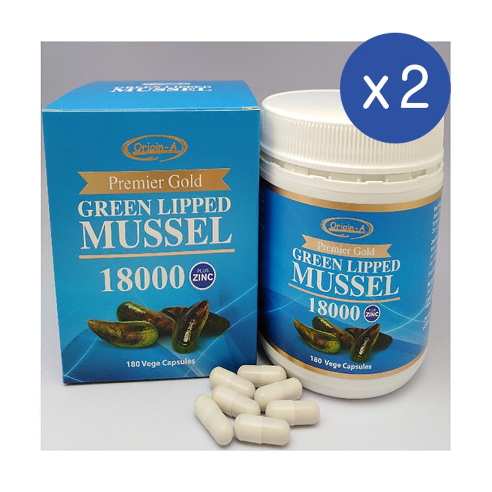 오리진에이 <b>프리미엄</b> 골드 초록입홍합 18000 아연 180정 2개 ORIGIN-A GREEN LIPPED MUSSEL PREMIER GOLD