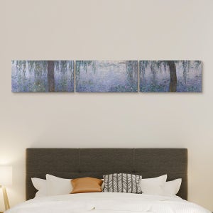 위모던 명화 대형 와이드 그림 클로드 모네 수련, 버드나무와 맑은 아침_시리즈