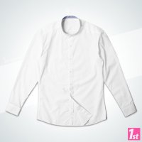 흰색 차이나카라셔츠 남자빅사이즈셔츠 헨리넥 남방