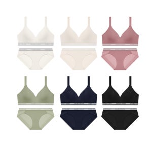 [게스언더웨어] 에어 메쉬몰드 노와이어 브라 팬티 세트 6Colors