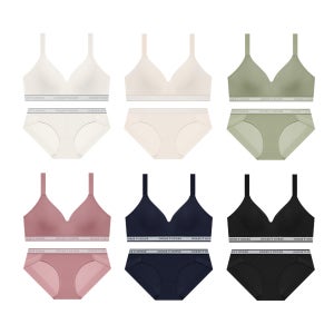 [게스언더웨어] 에어 메쉬몰드 노와이어 브라 팬티 세트 6Colors