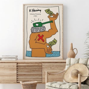 팝아트 키스해링 모던 캔버스그림액자 인테리어 포스터 벽꾸미기 3종 1 A2